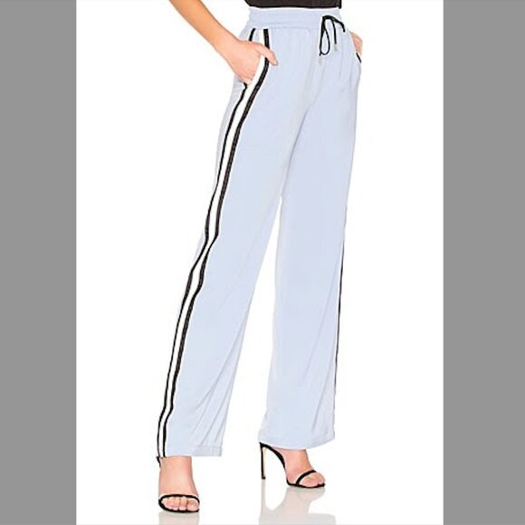 NWOT Majorelle Blue Track Pants With White and Black Side Stripes - Picture 1 of 4